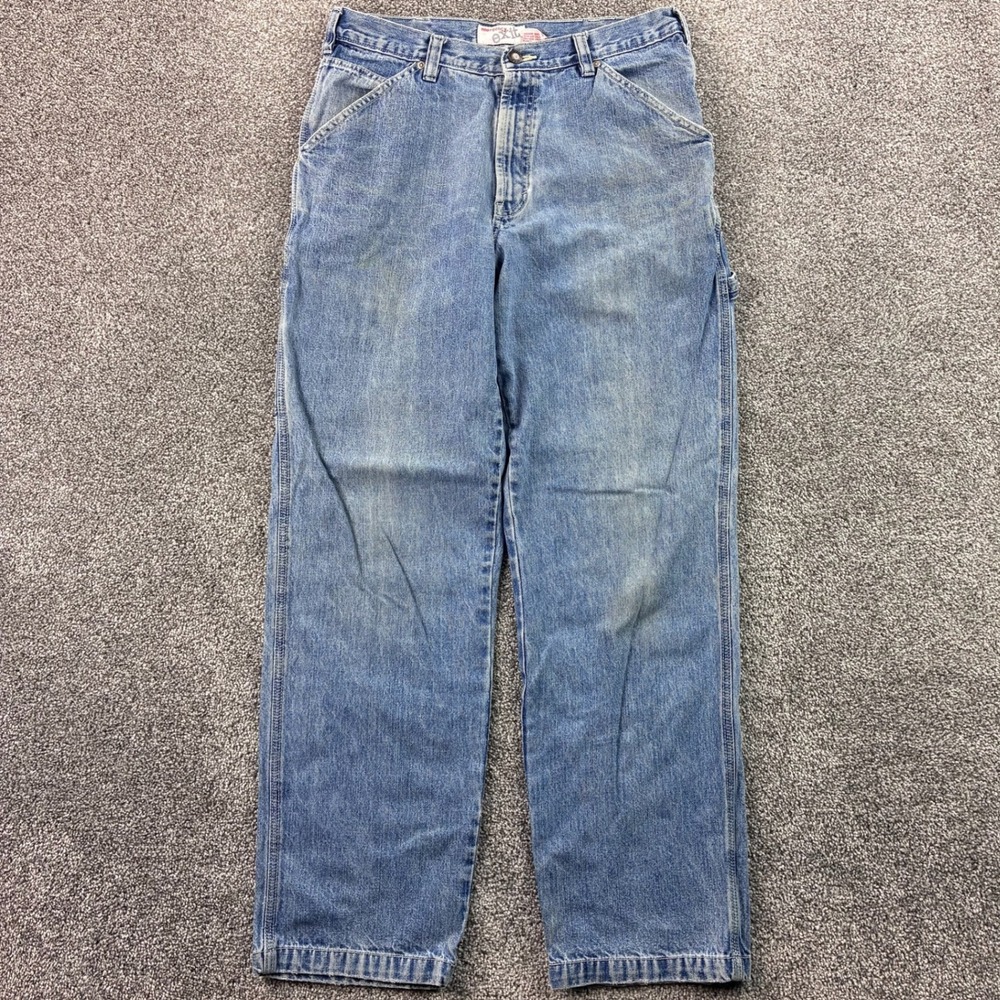 Vintage Emergency Exit Carpenter Jeans Mens 32x32 Blue Light Wash Denim